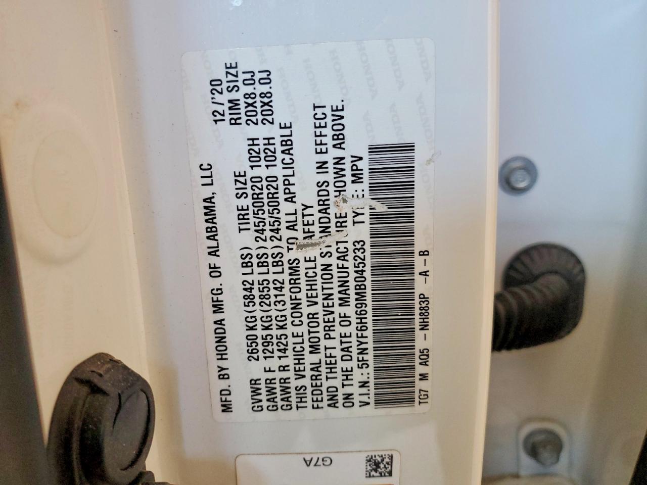 2021 Honda Pilot Touring - zdjęcie 14