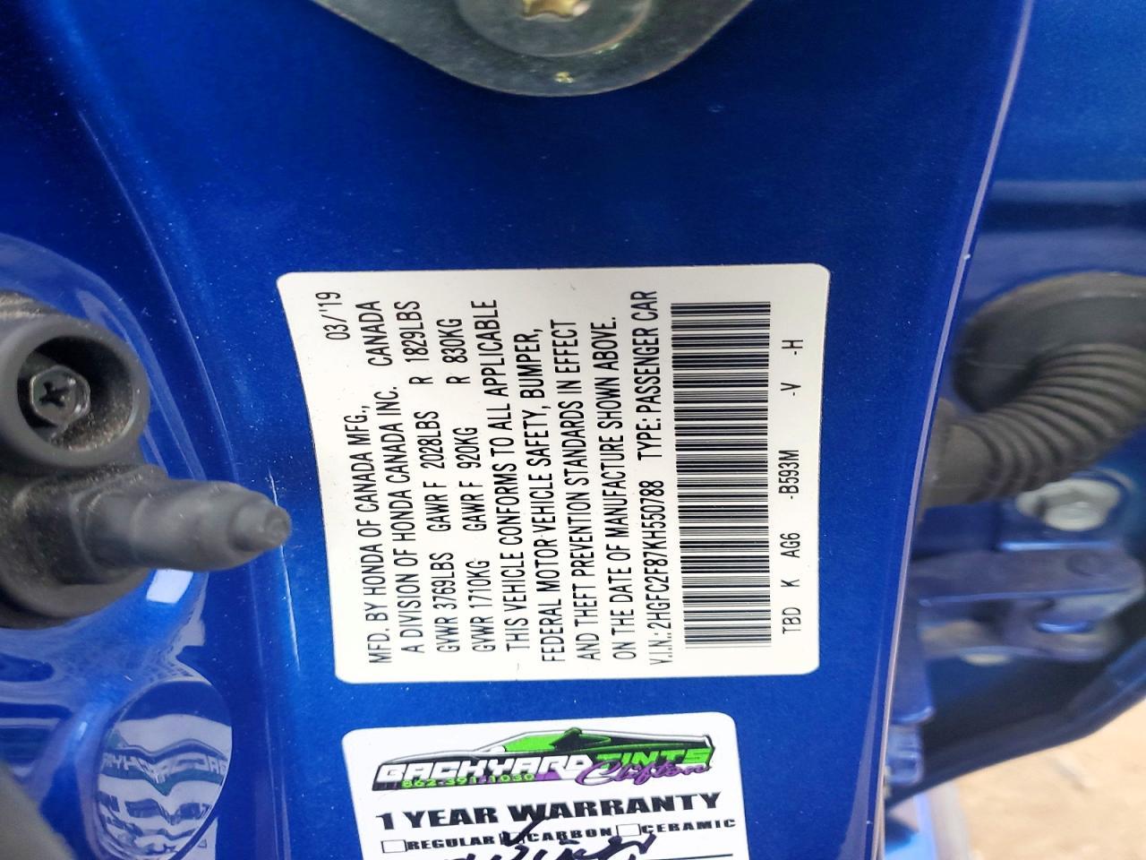 2019 Honda Civic Sport - zdjęcie 12