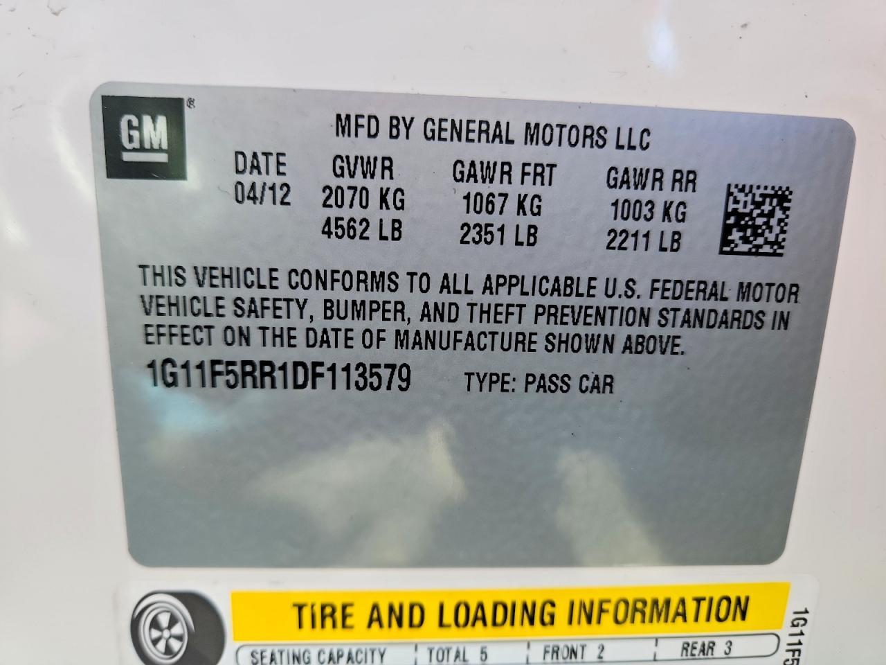 2013 Chevrolet Malibu 2Lt - zdjęcie 12