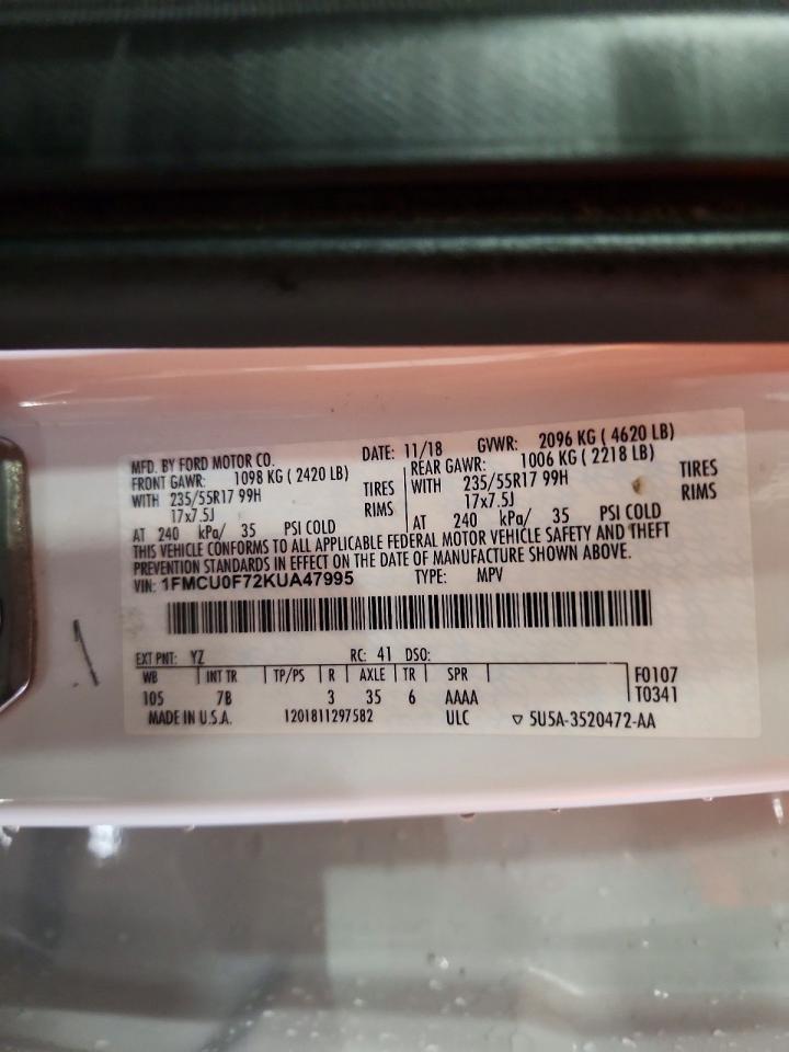 2019 Ford Escape S - zdjęcie 12