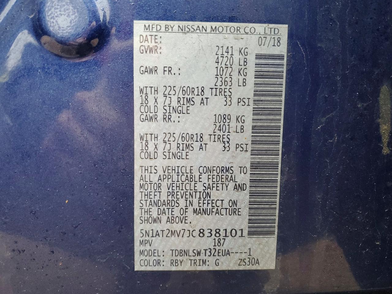 2018 Nissan Rogue S - zdjęcie 13