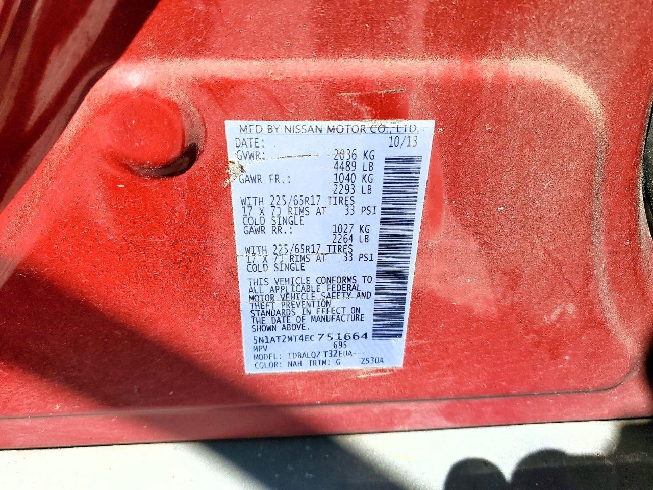 2014 Nissan Rogue Sv - zdjęcie 13