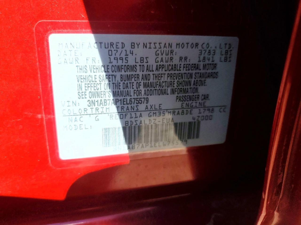 2014 Nissan Sentra Sv - zdjęcie 12