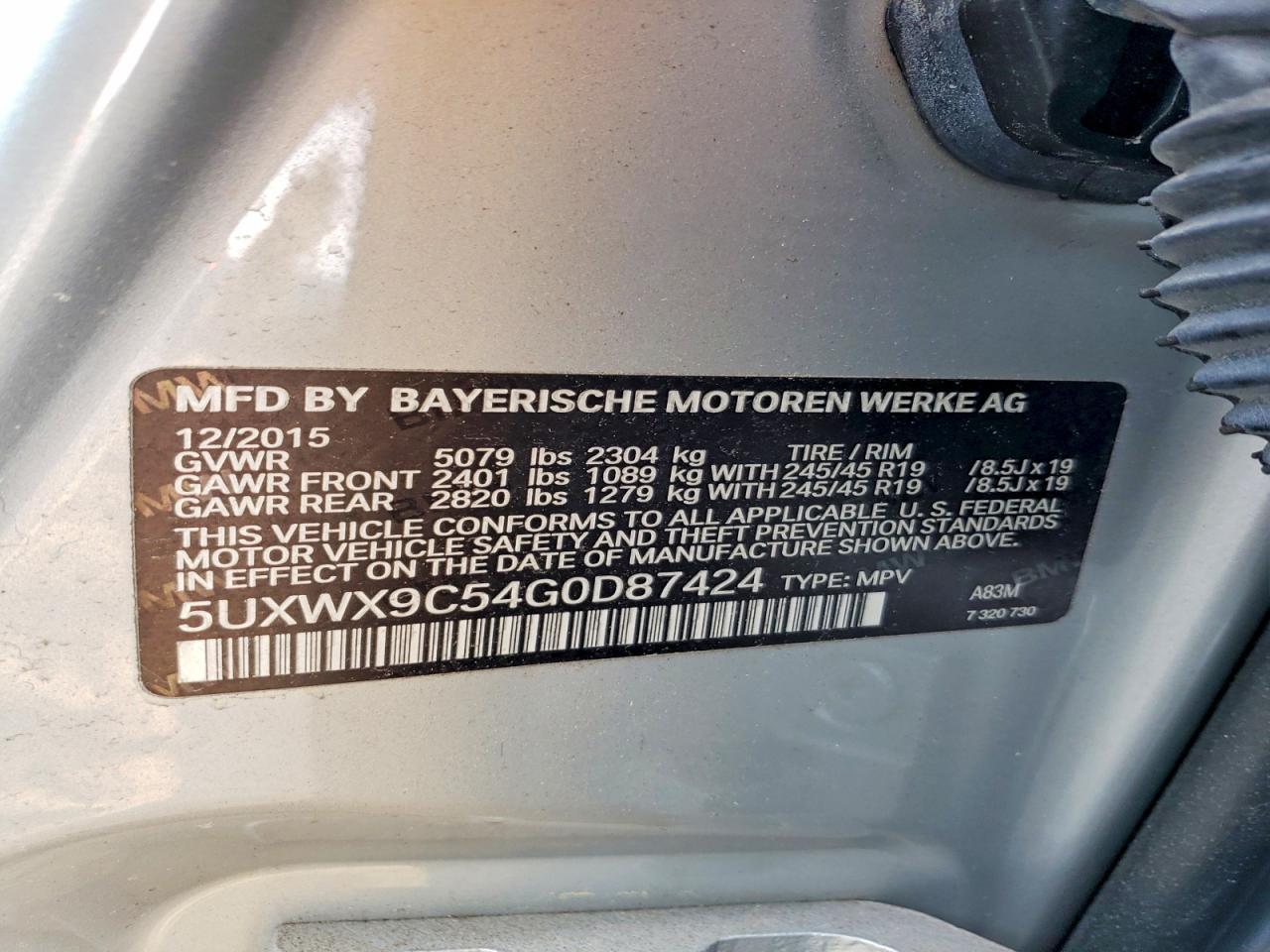 2016 BMW X3 xDrive28I - zdjęcie 13