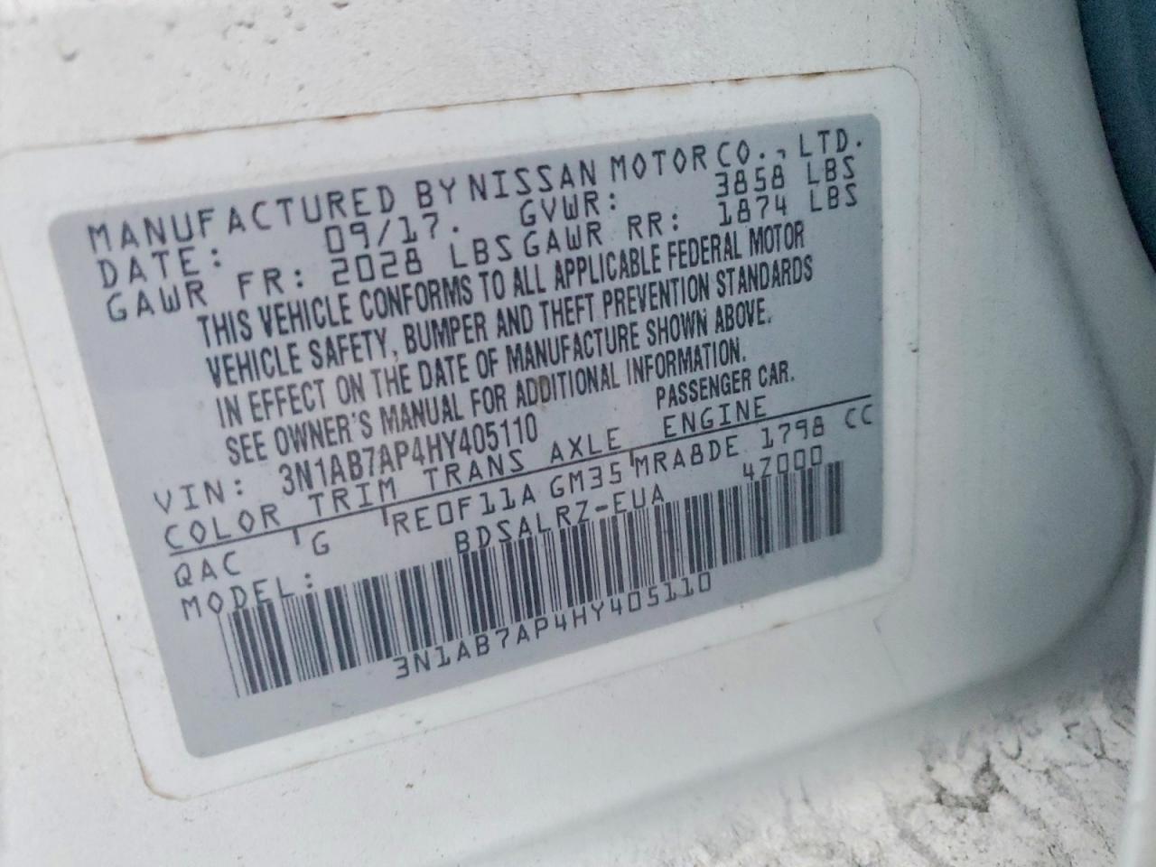 2017 Nissan Sentra Sr - zdjęcie 12