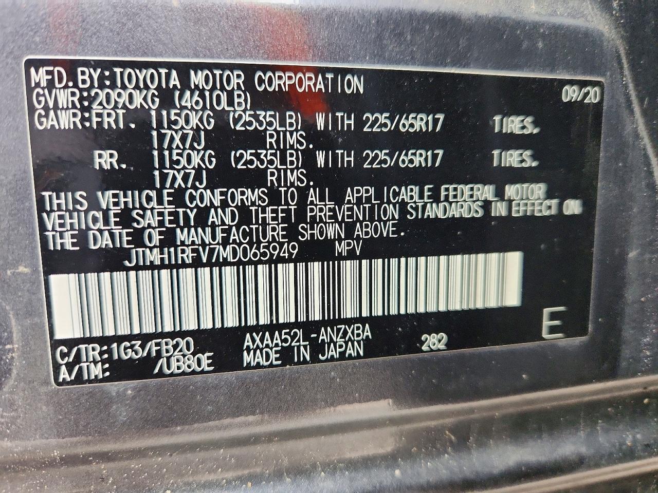 2021 Toyota Rav4 Le - zdjęcie 14