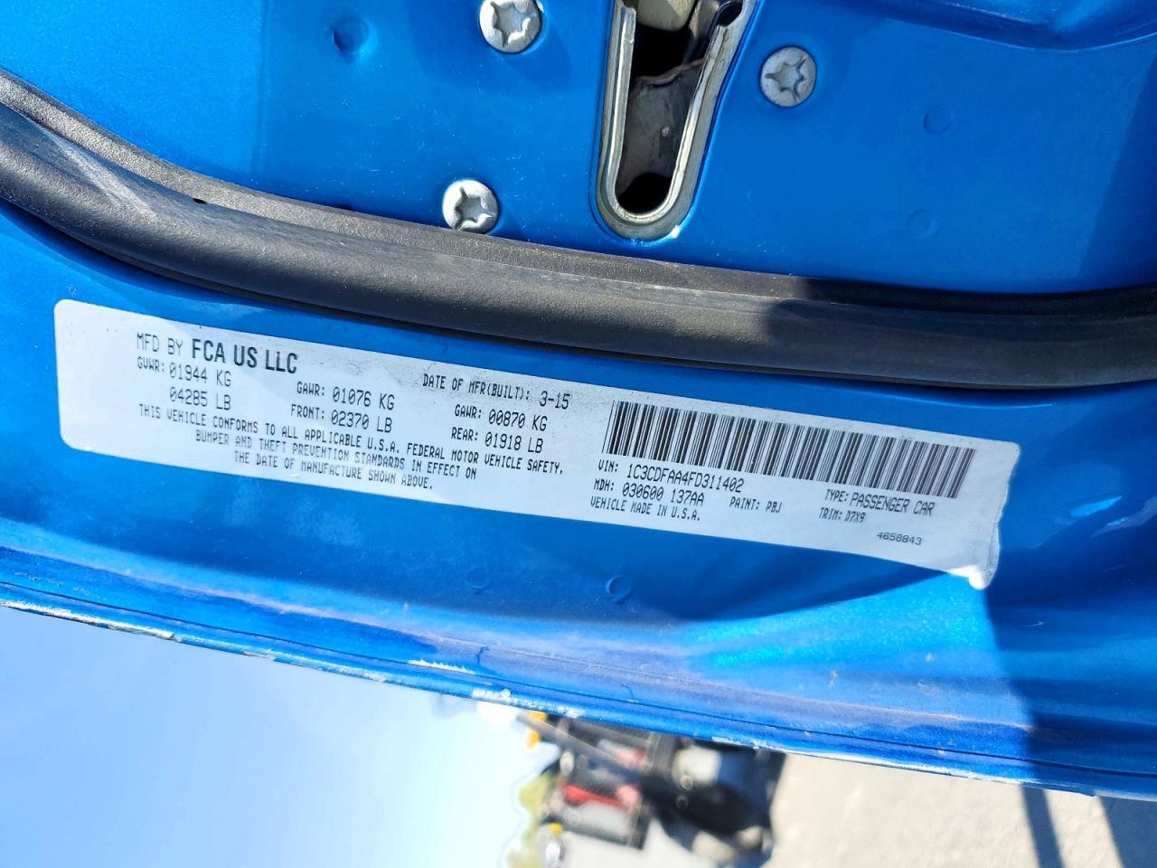 2015 Dodge Dart Se - zdjęcie 12