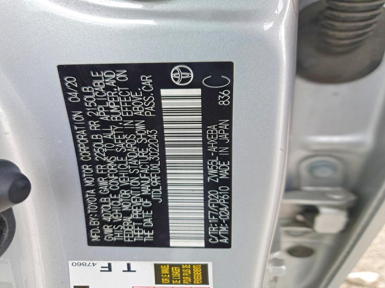 2020 Toyota Prius Le Awd-E - zdjęcie 12