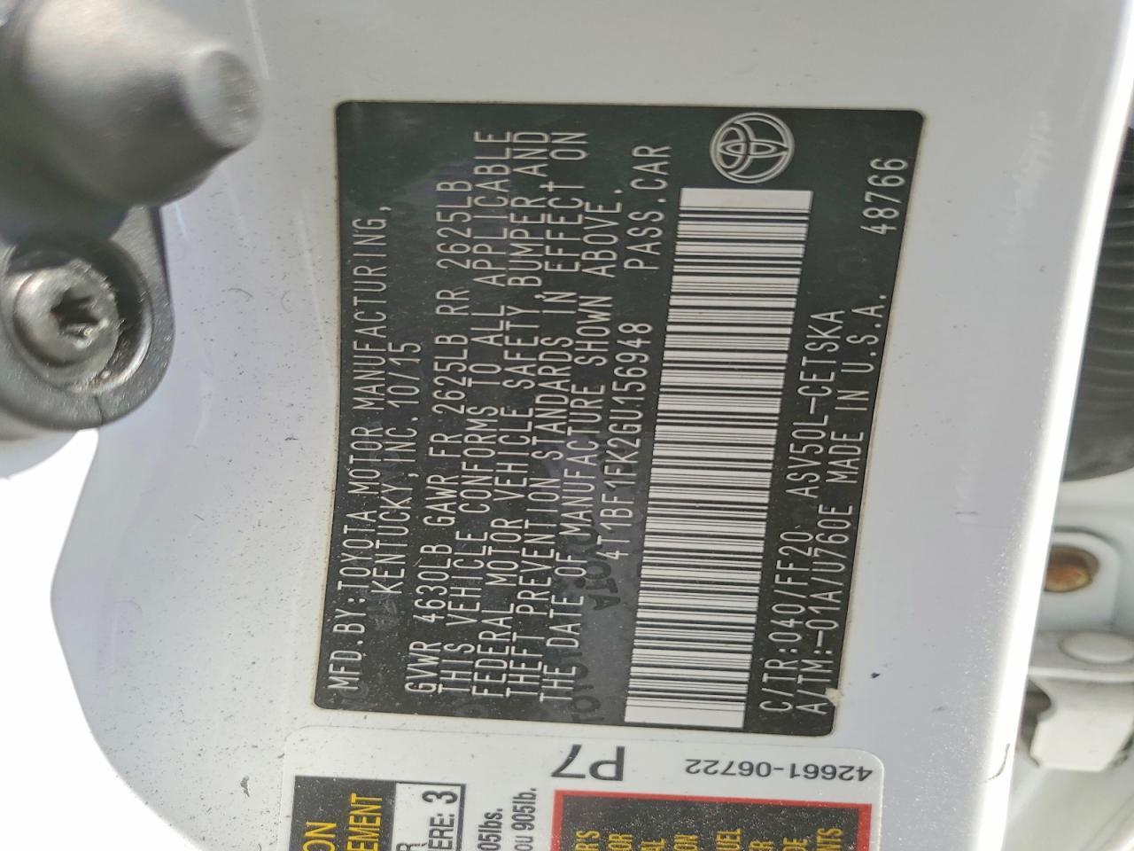 2016 Toyota Camry Se - zdjęcie 12