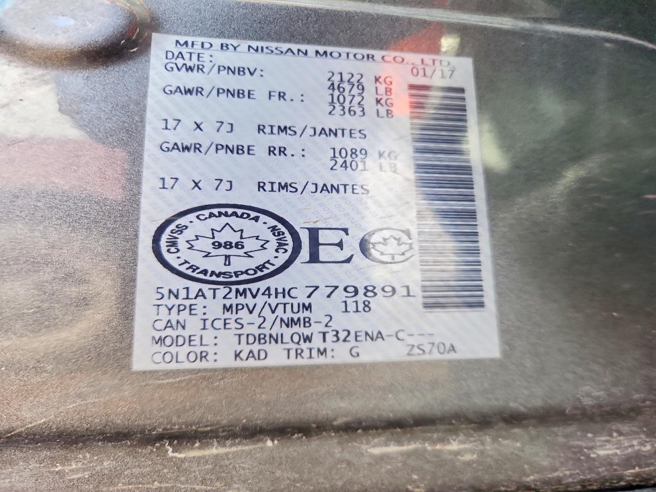 2017 Nissan Rogue S - zdjęcie 14