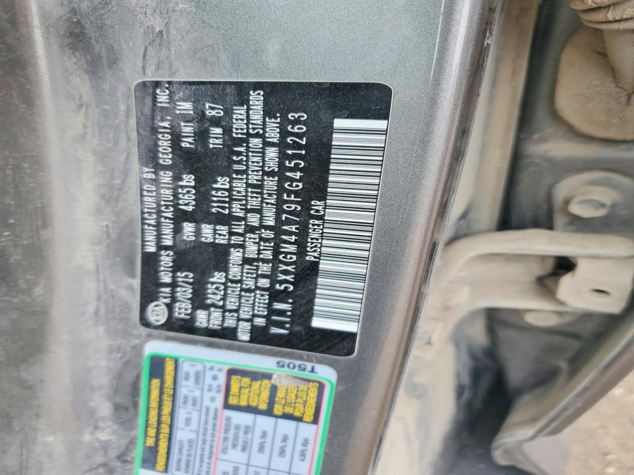 2015 Kia Optima Lx - zdjęcie 12