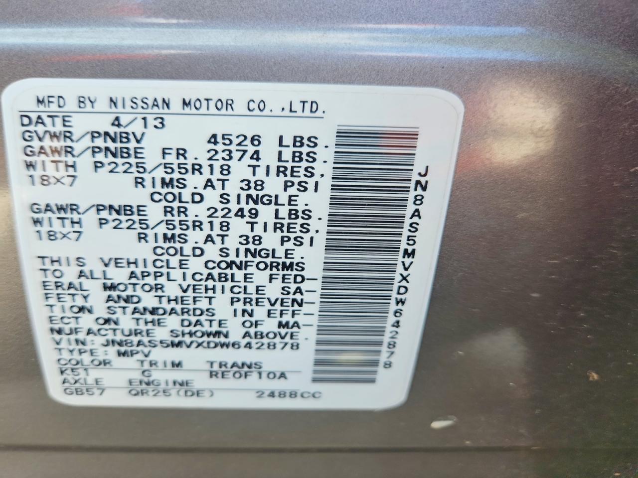 2013 Nissan Rogue S - zdjęcie 13