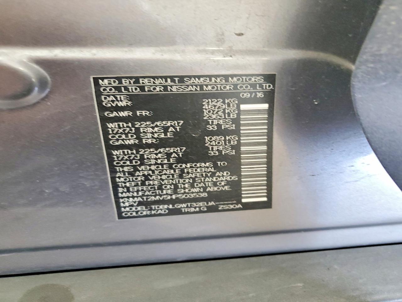 2017 Nissan Rogue Sv - zdjęcie 13