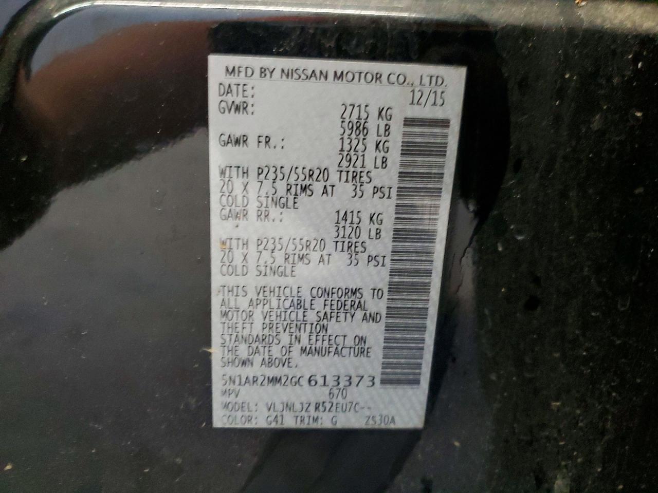 2016 Nissan Pathfinder Platinum - zdjęcie 13