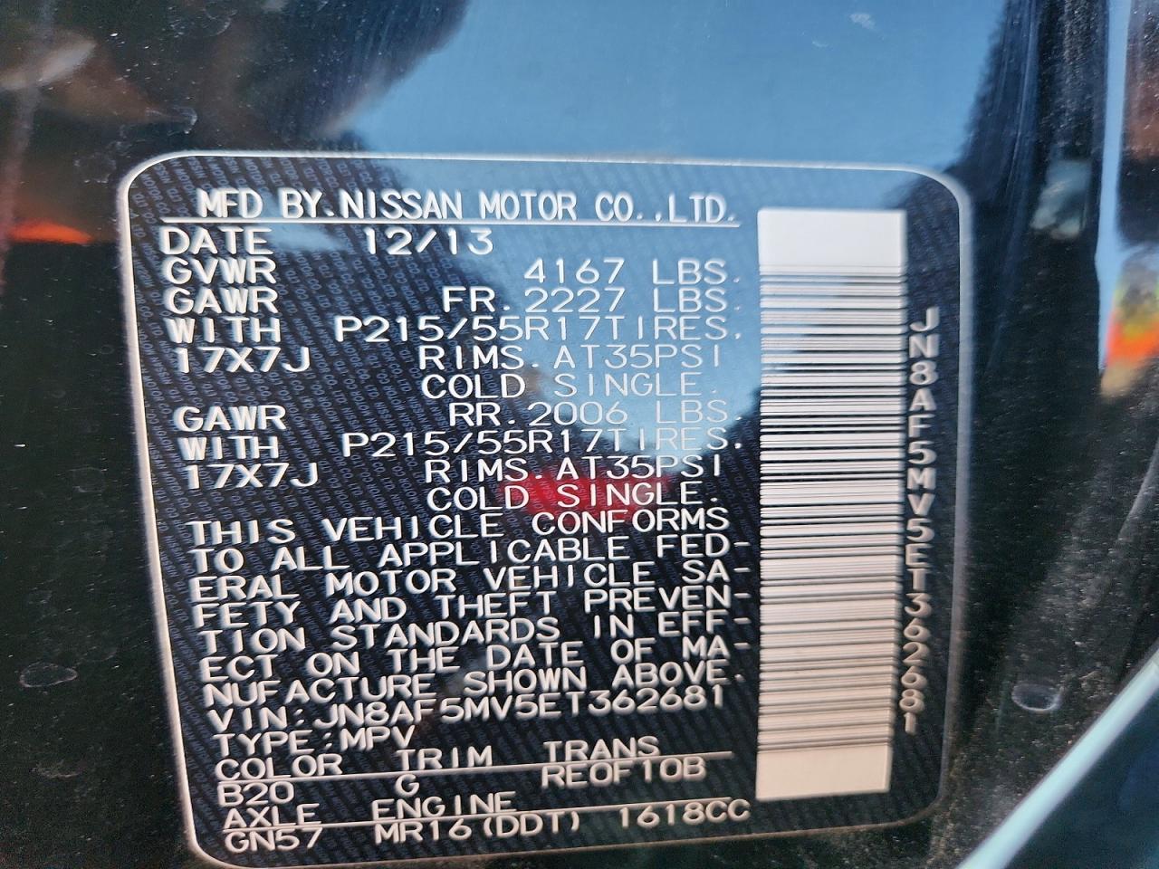 2014 Nissan Juke Sv - zdjęcie 13