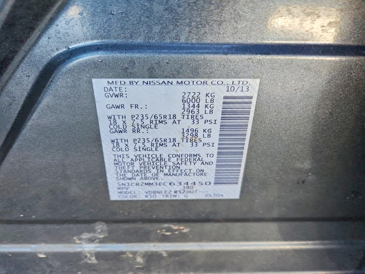 2014 Nissan Pathfinder Hybrid Sv - zdjęcie 14