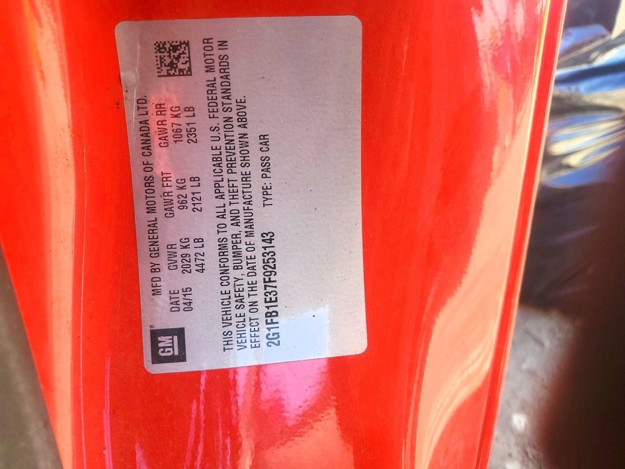 2015 Chevrolet Camaro Ls - zdjęcie 13