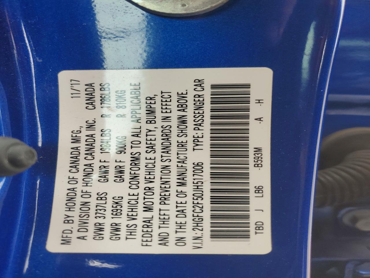 2018 Honda Civic Lx - zdjęcie 12