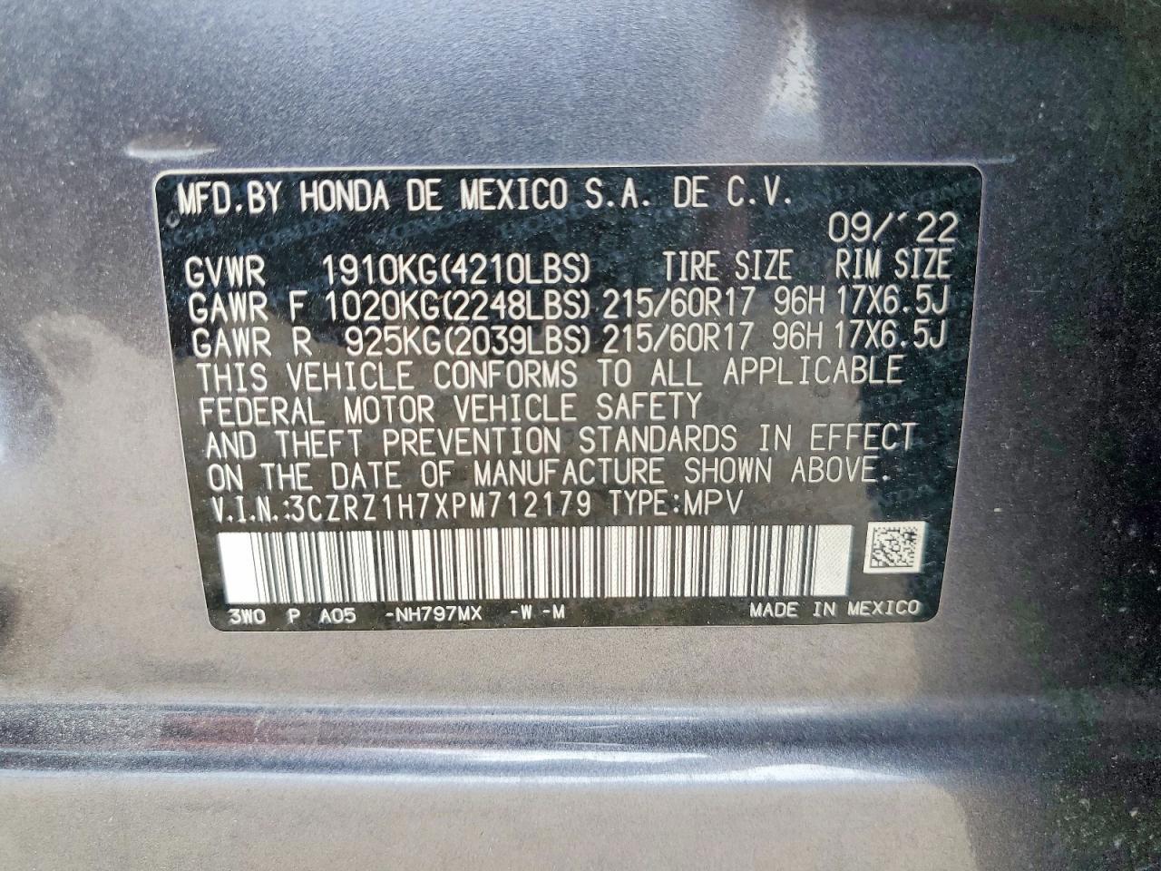 2023 Honda Hr-V Exl - zdjęcie 13