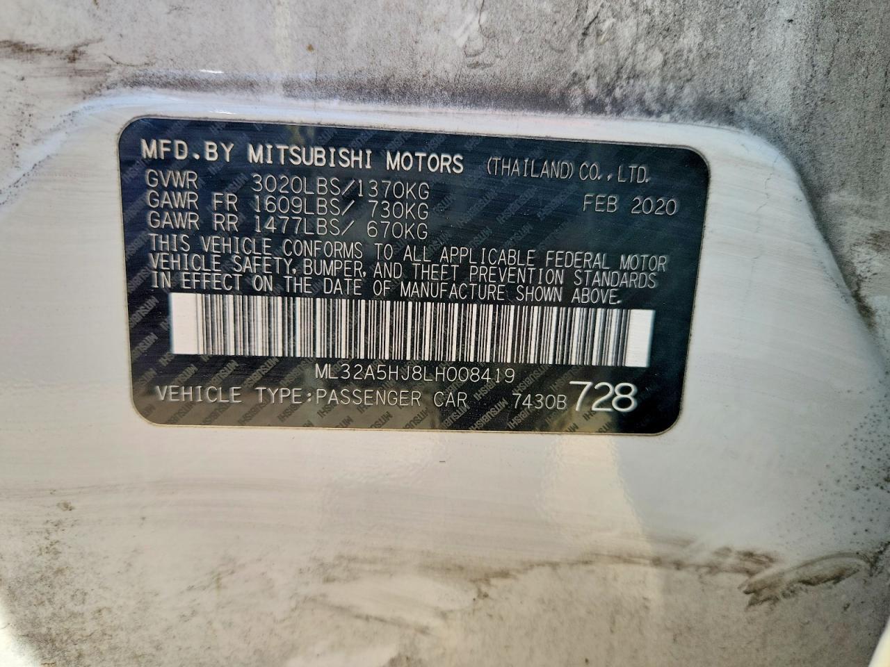 2020 Mitsubishi Mirage Le - zdjęcie 13