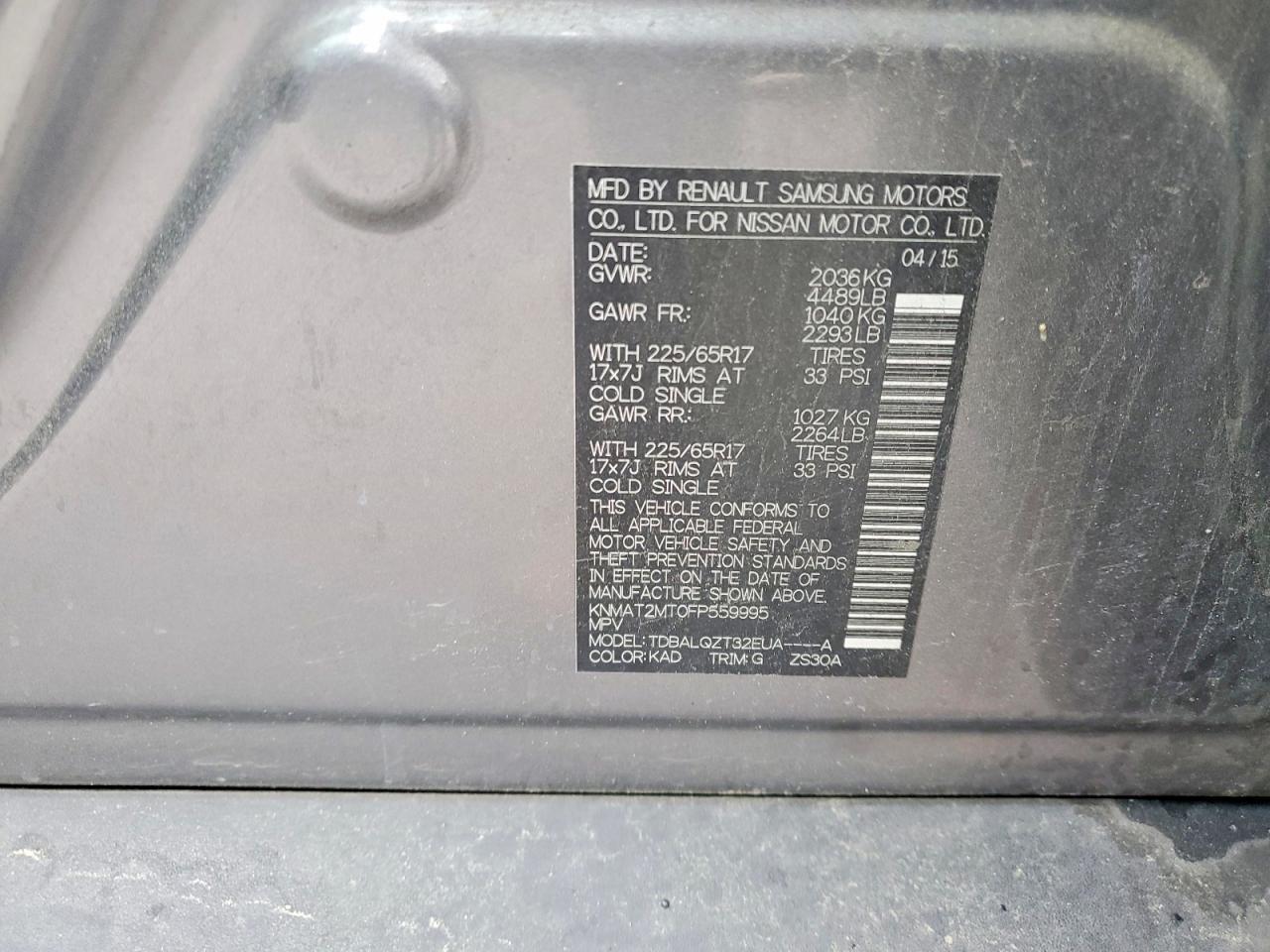 2015 Nissan Rogue Sv - zdjęcie 13