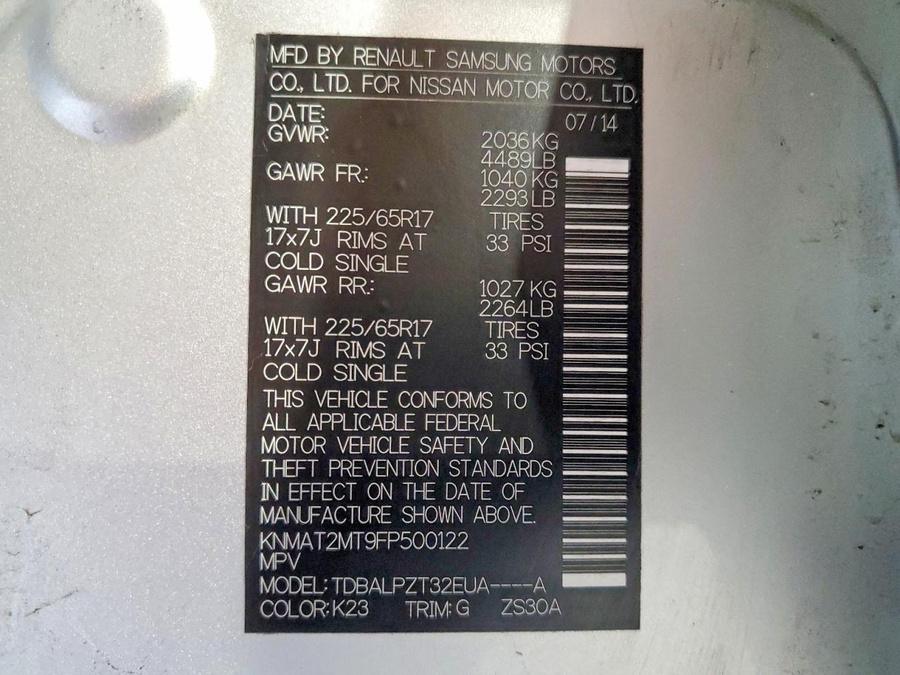 2015 Nissan Rogue S - zdjęcie 13