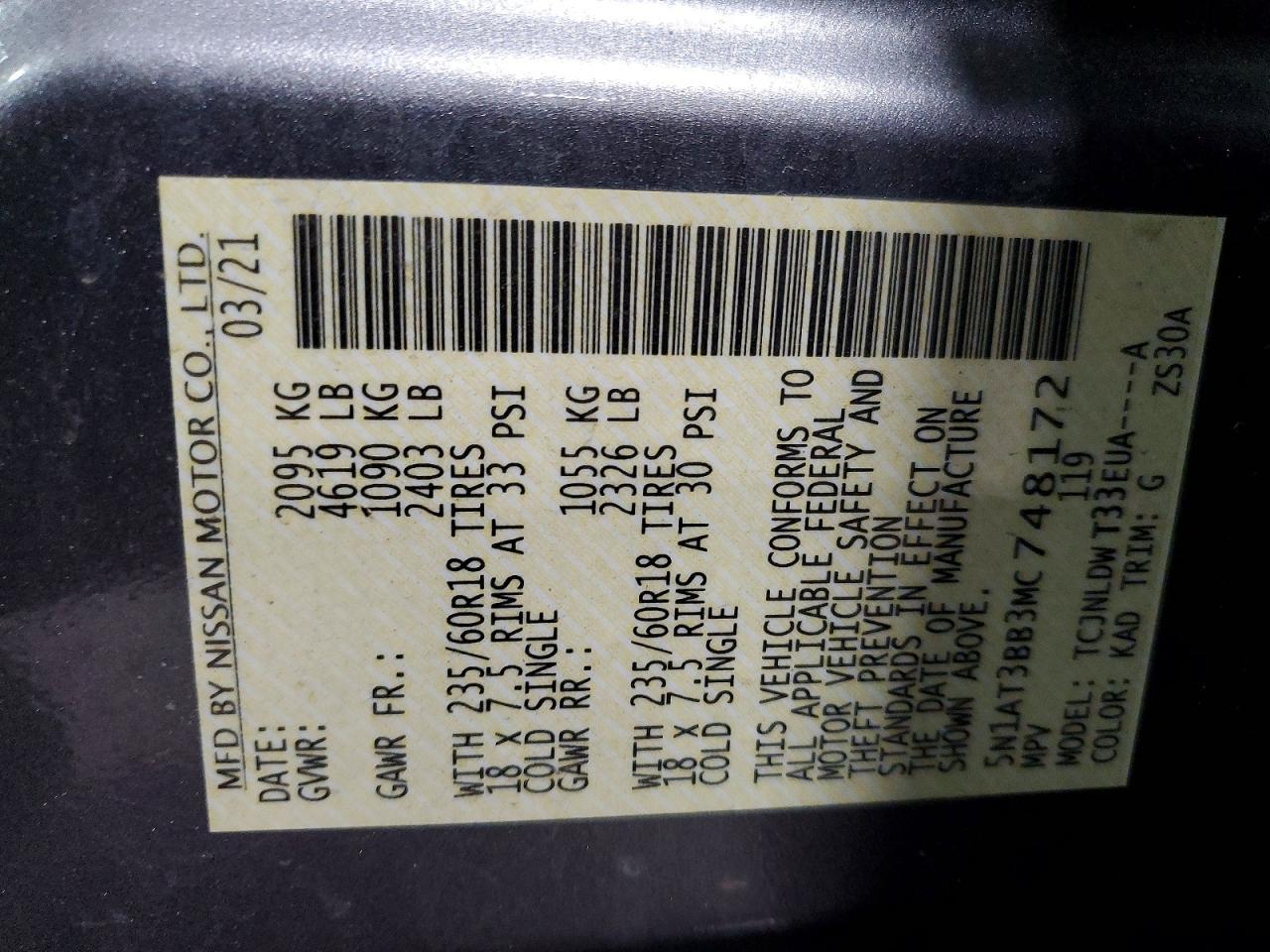 2021 Nissan Rogue Sv - zdjęcie 13