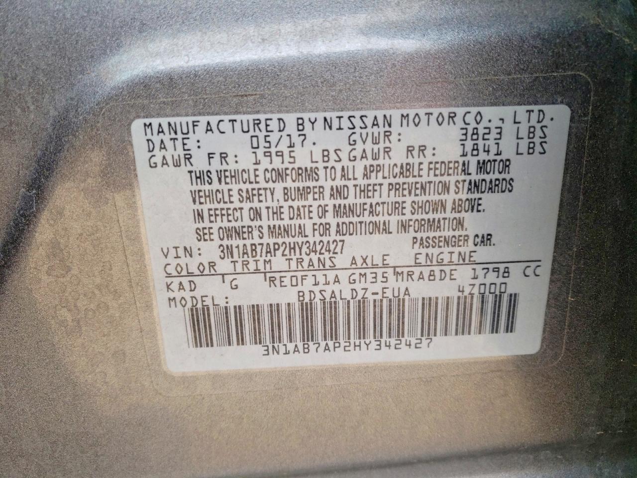 2017 Nissan Sentra Sv - zdjęcie 12