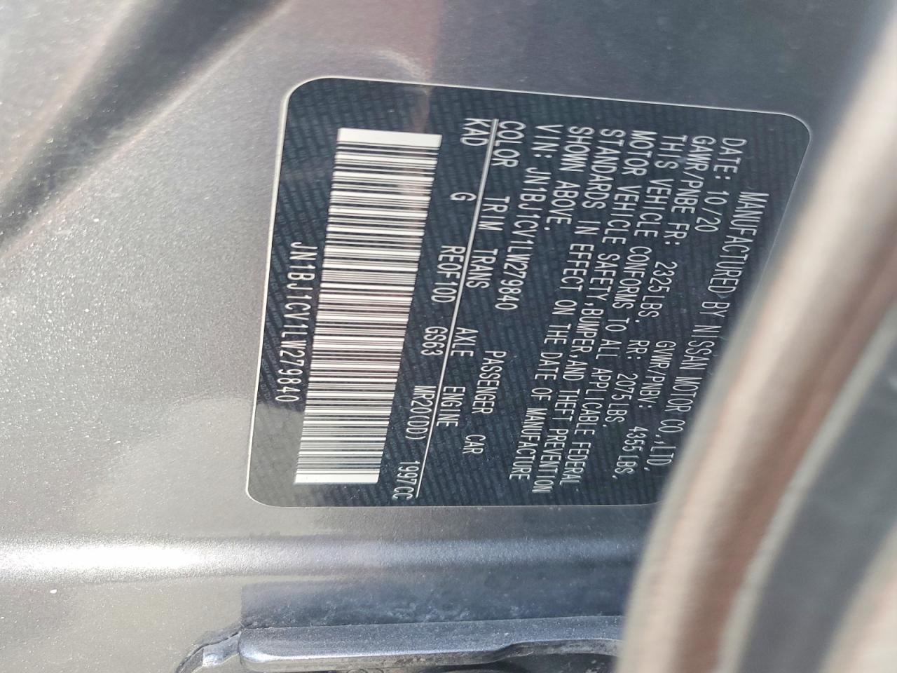 2020 Nissan Rogue Sport S - zdjęcie 12