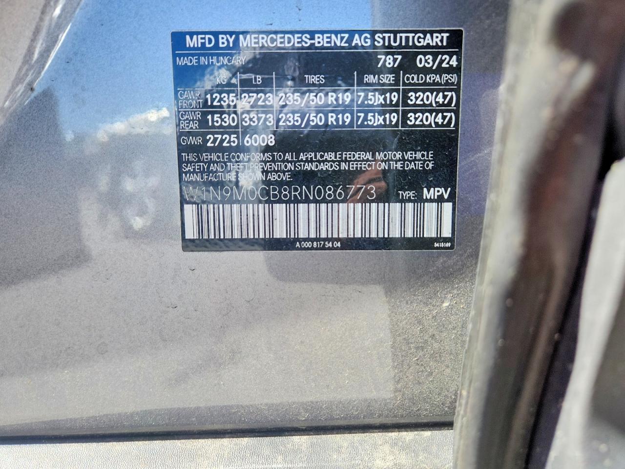 2024 Mercedes-Benz Eqb 250+ - zdjęcie 13