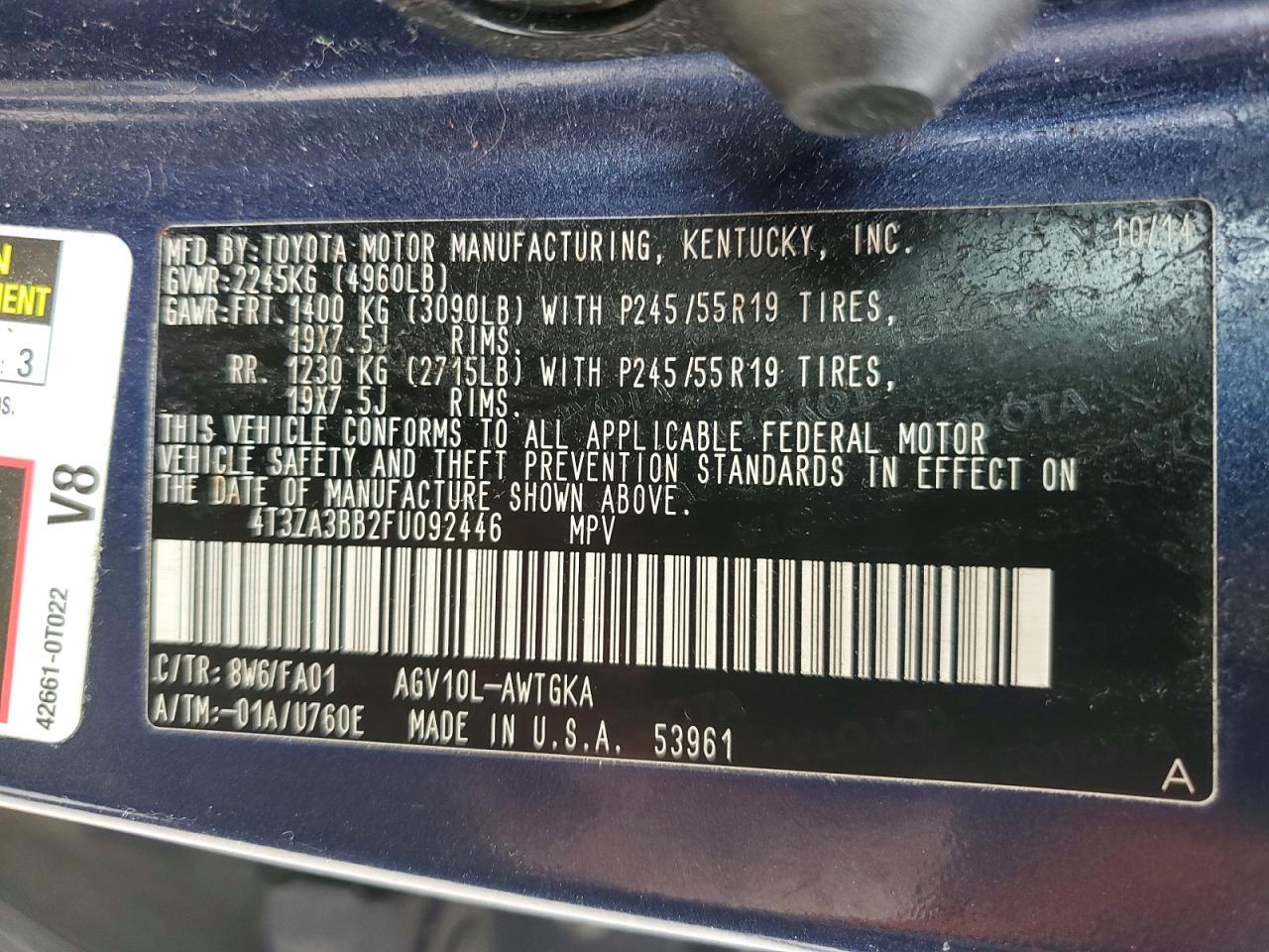 2015 Toyota Venza Le - zdjęcie 13