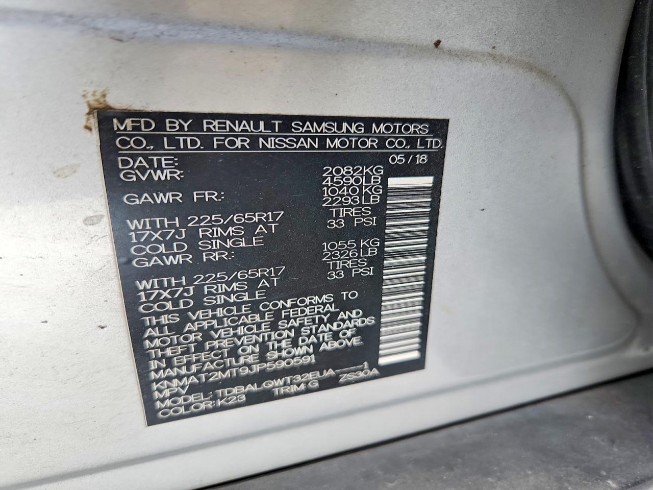 2018 Nissan Rogue Sv - zdjęcie 13