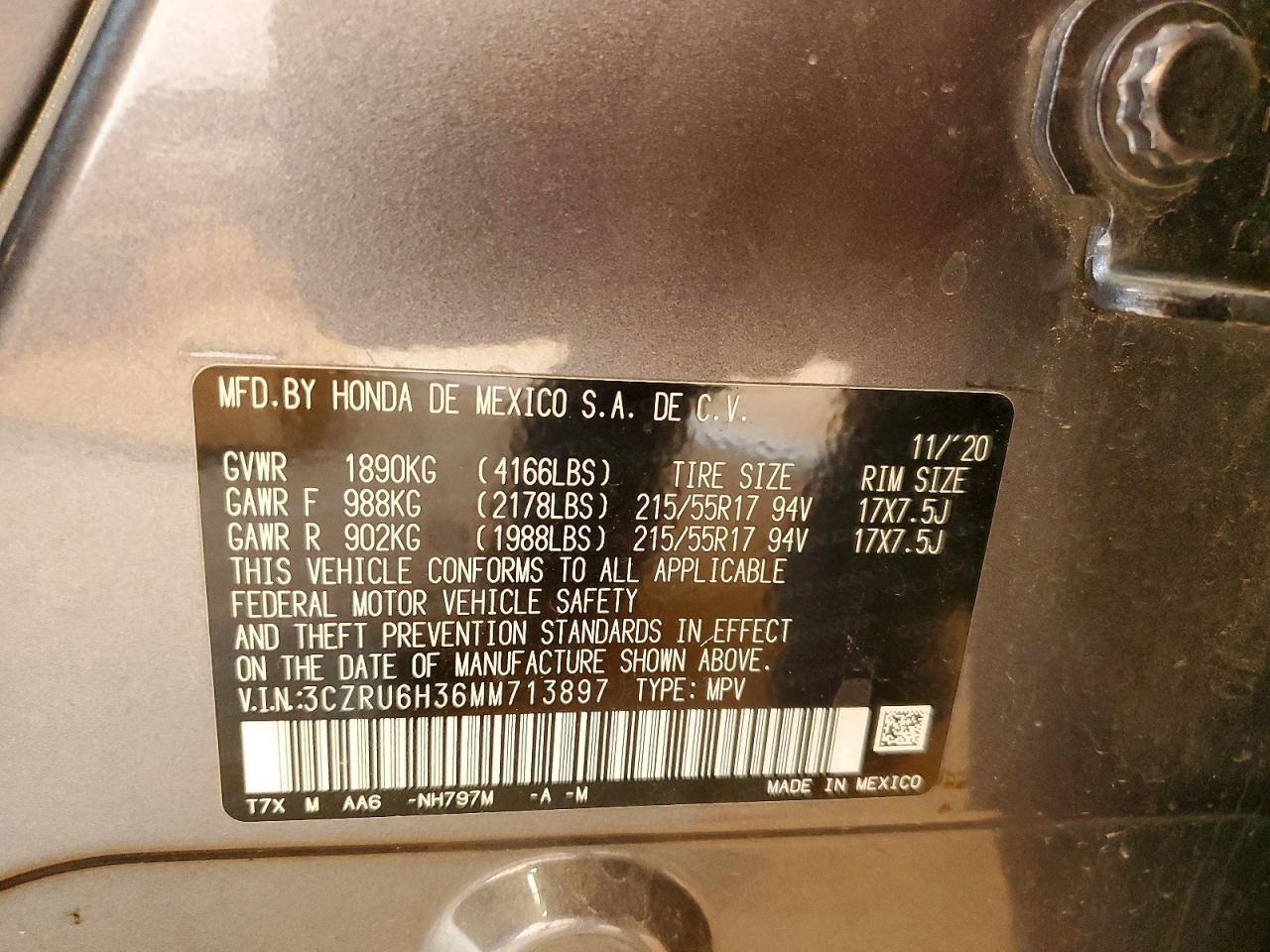 2021 Honda Hr-V Lx - zdjęcie 13