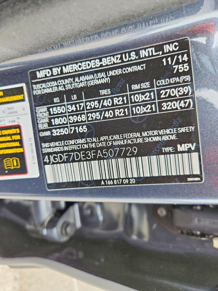 2015 Mercedes-Benz Gl 550 4Matic - zdjęcie 13