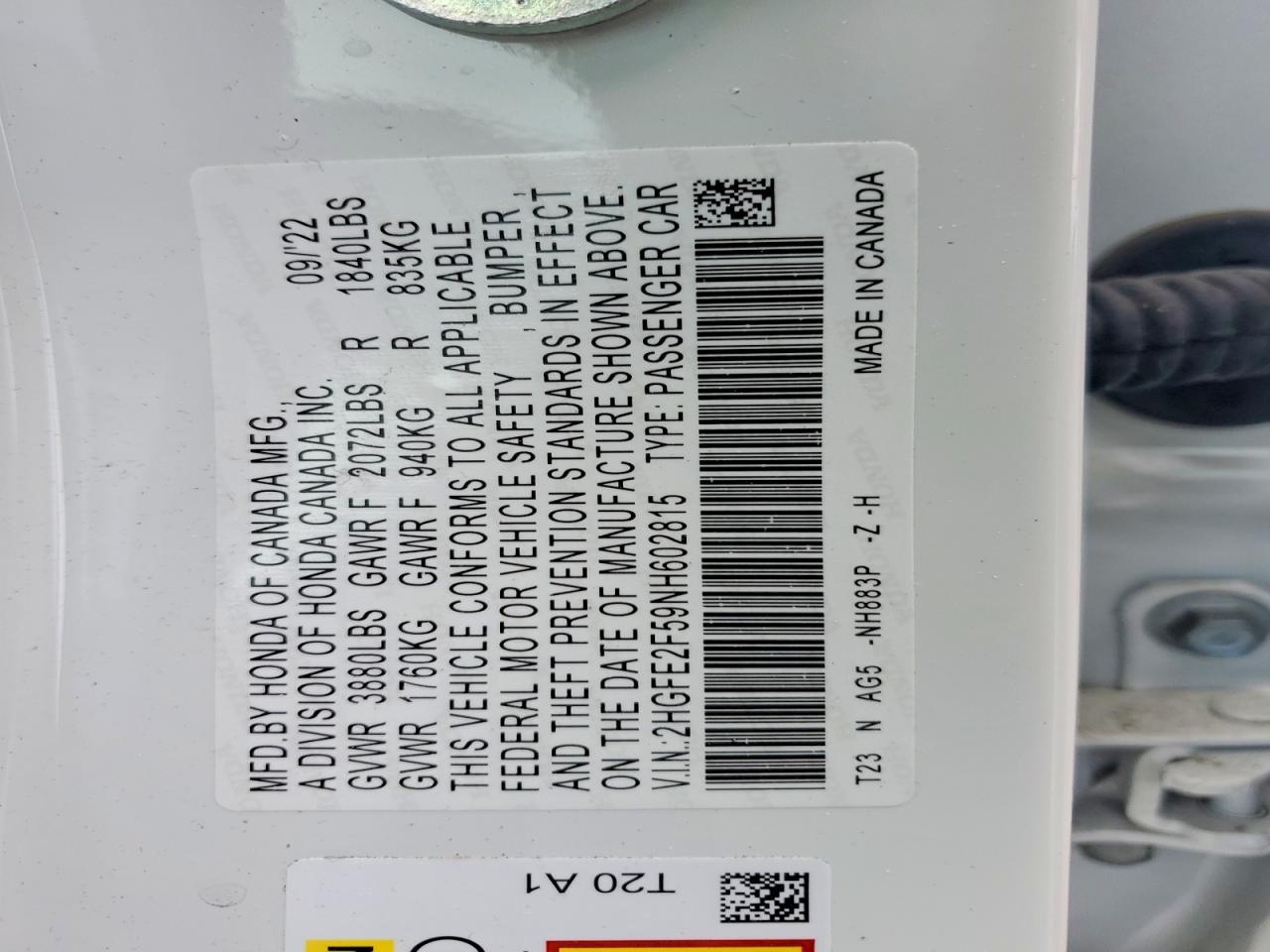 2022 Honda Civic Sport - zdjęcie 12