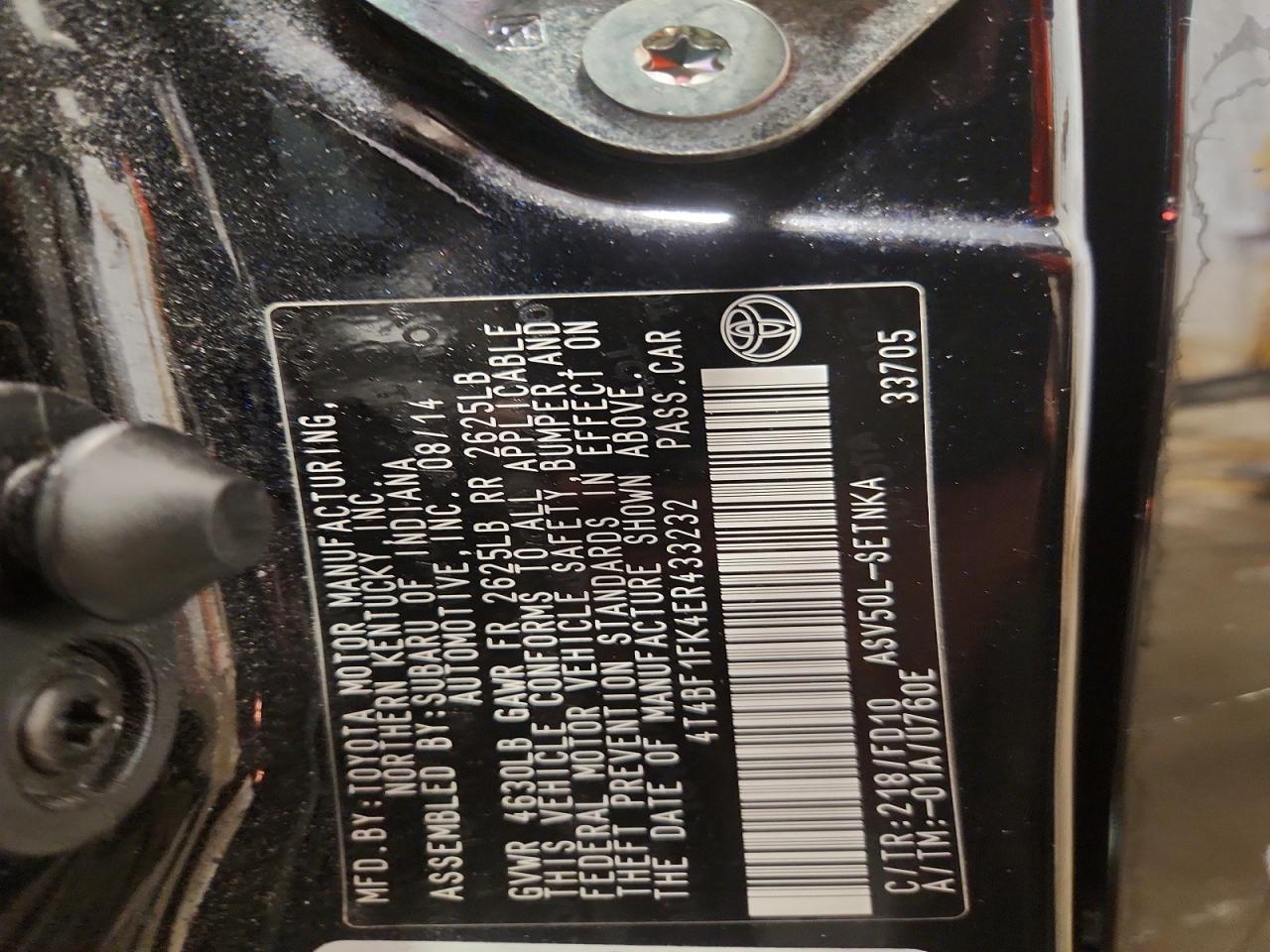 2014 Toyota Camry Le - zdjęcie 12