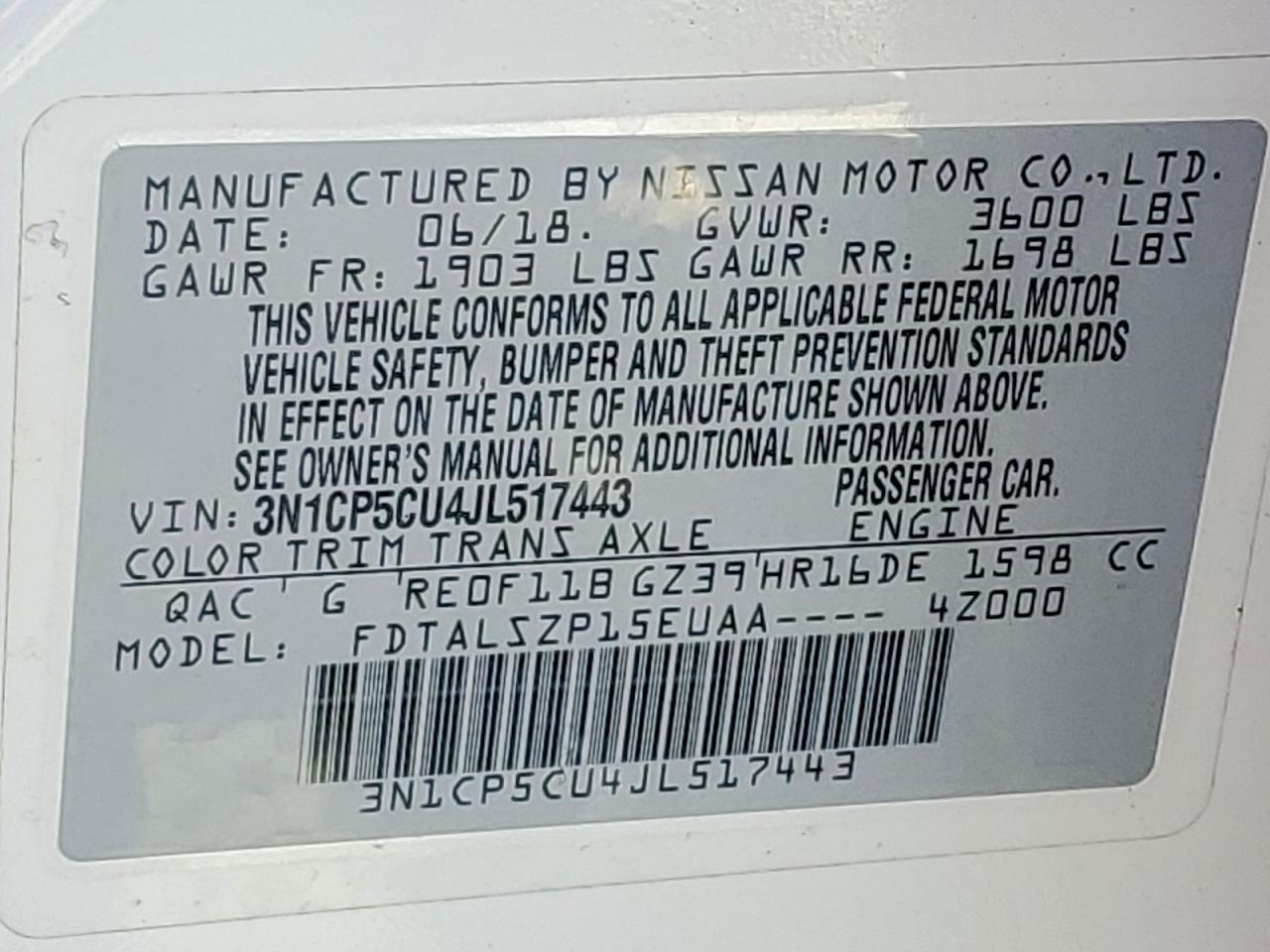 2018 Nissan Kicks Sv - zdjęcie 13