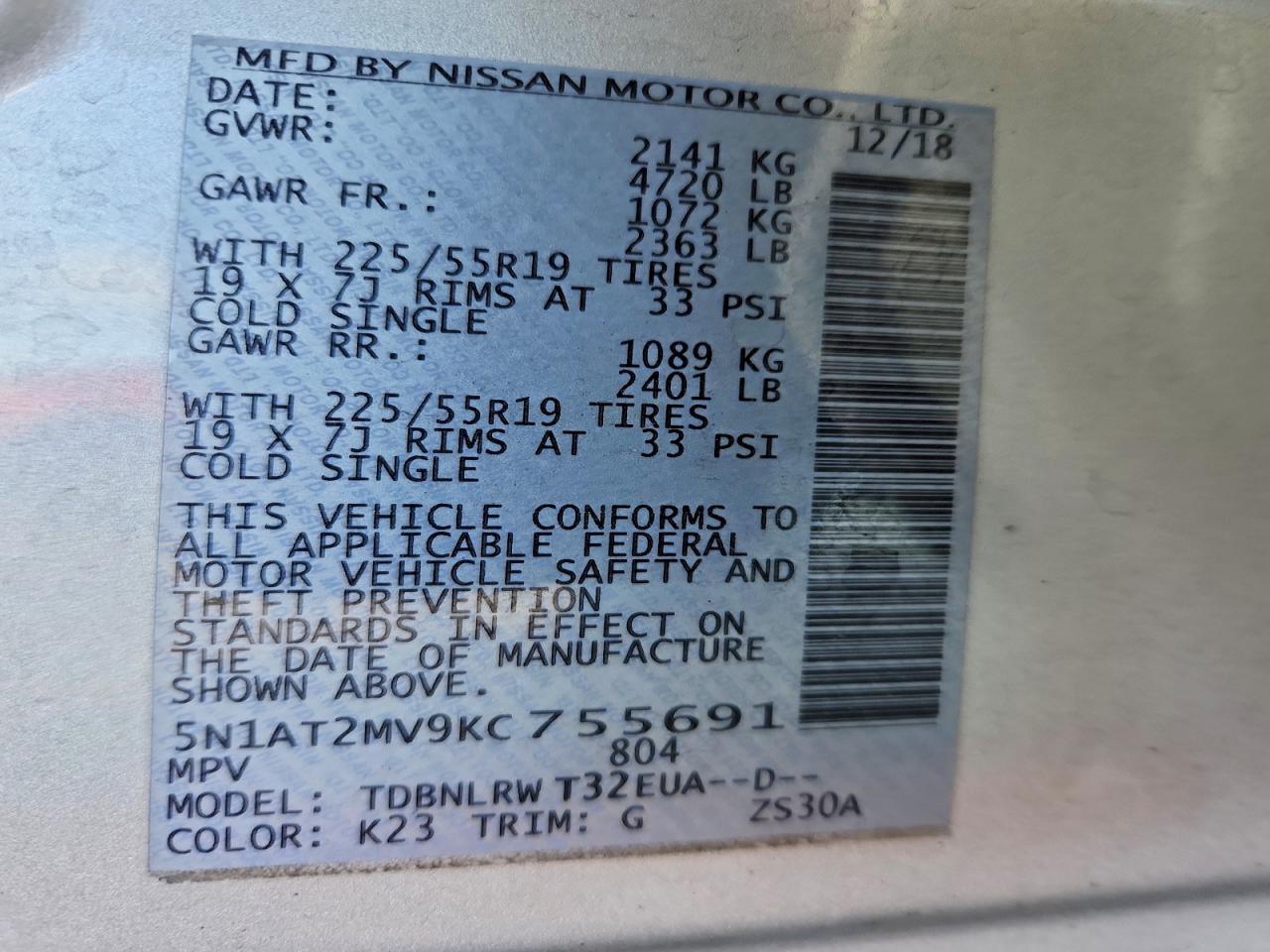 2019 Nissan Rogue Sl - zdjęcie 14