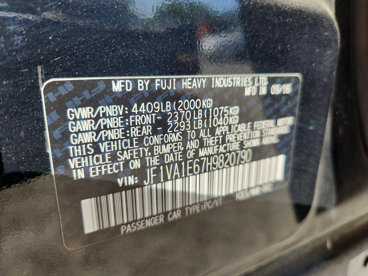 2017 Subaru Wrx Premium - zdjęcie 13