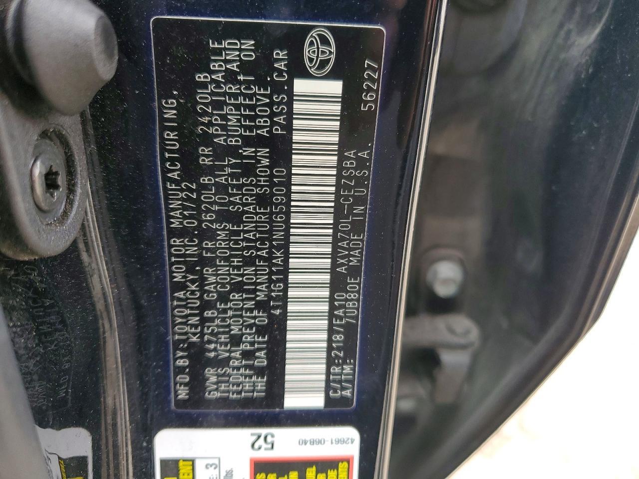 2022 Toyota Camry Se - zdjęcie 12