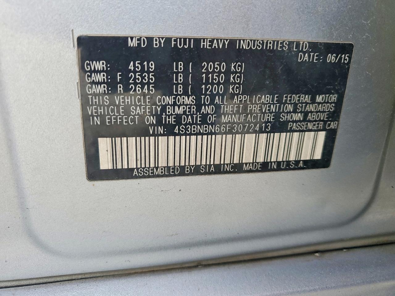 2015 Subaru Legacy 2.5I Limited - zdjęcie 12