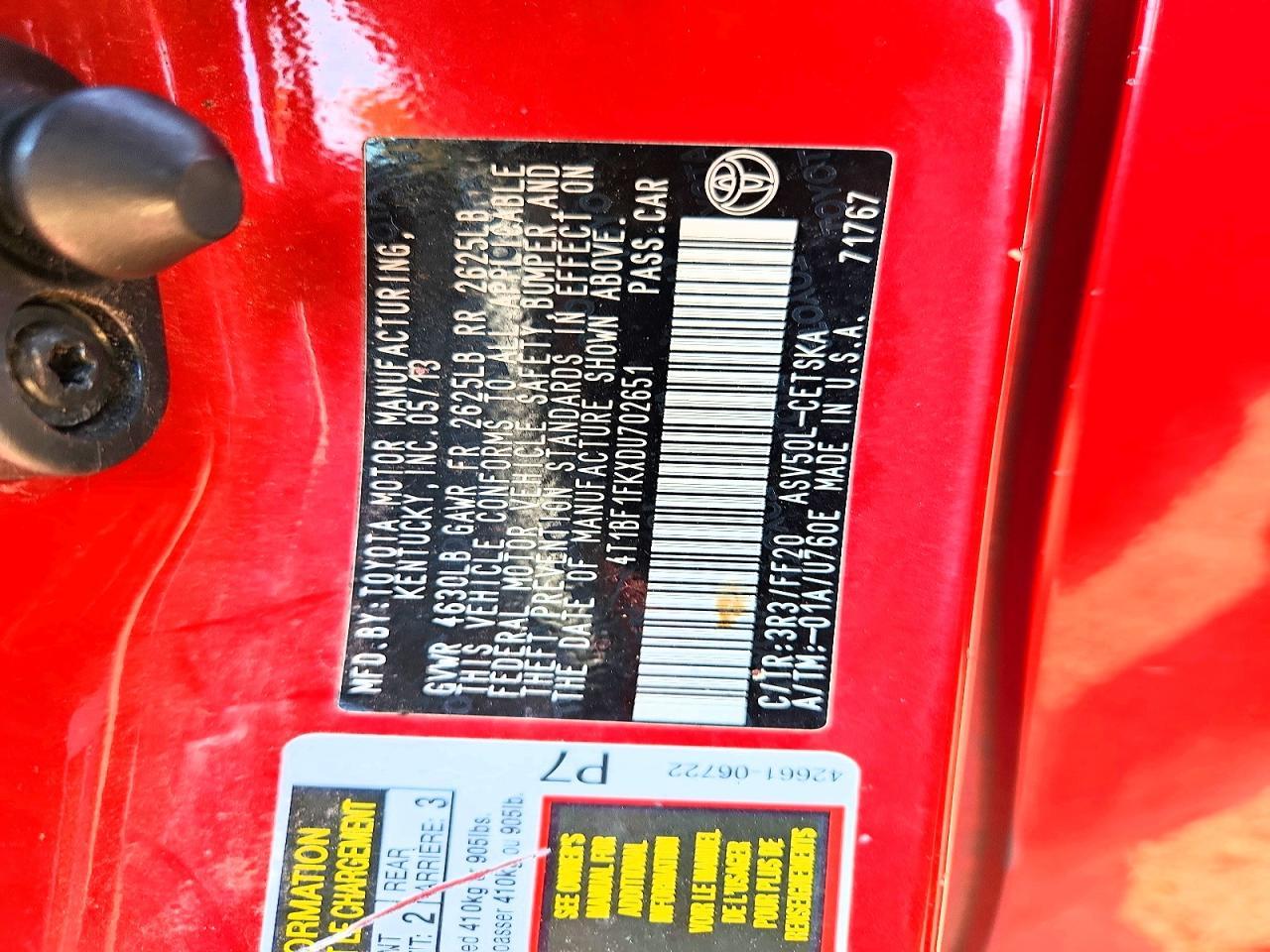 2013 Toyota Camry Se - zdjęcie 12