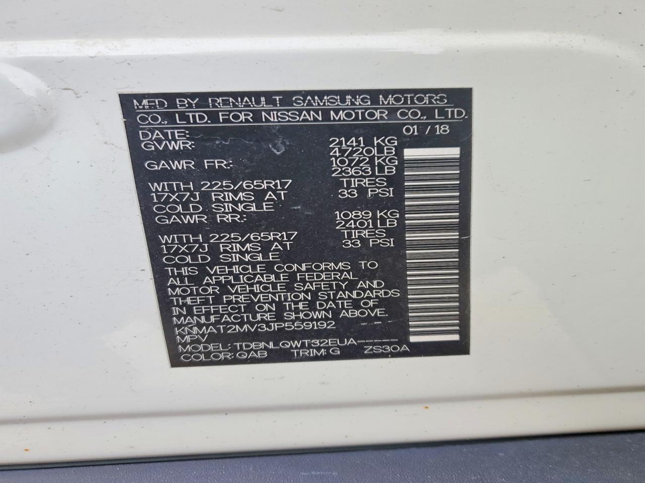 2018 Nissan Rogue Sv - zdjęcie 14