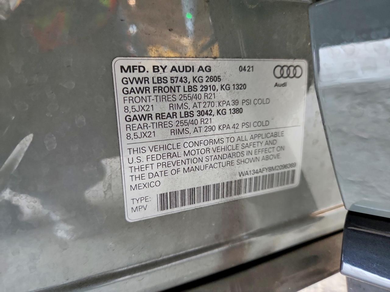 2021 Audi Sq5 Sportback Prestige - zdjęcie 13