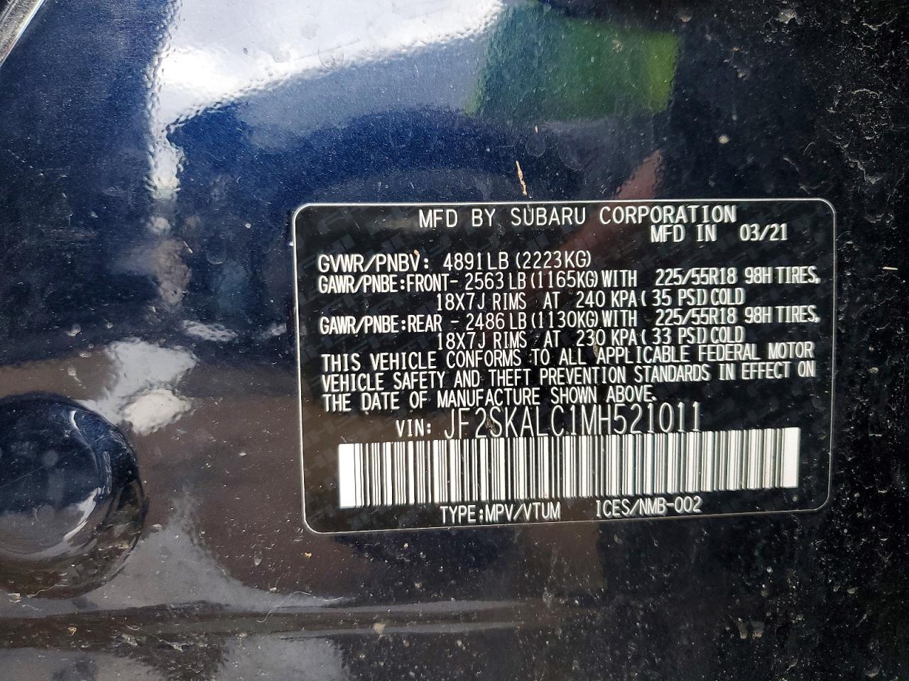 2021 Subaru Forester Sport - zdjęcie 14