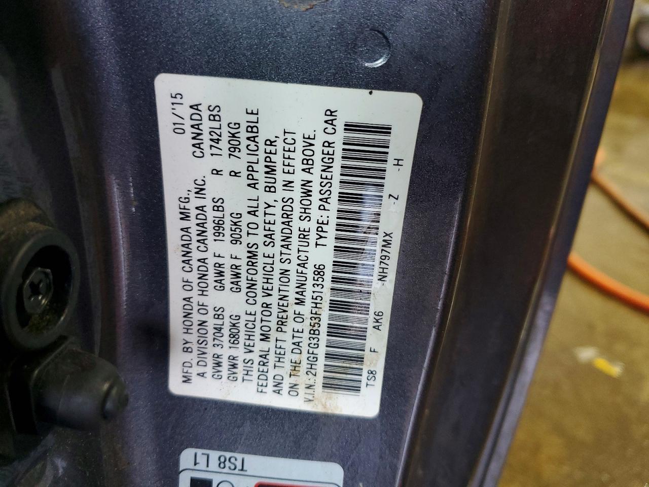 2015 Honda Civic Lx - zdjęcie 12