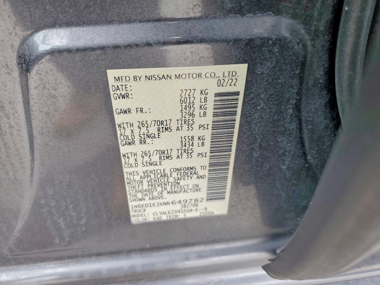 2022 Nissan Frontier Pro-X - zdjęcie 12