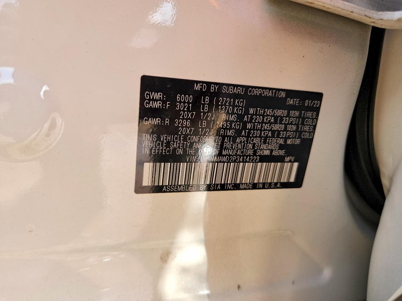 2023 Subaru Ascent Touring - zdjęcie 13