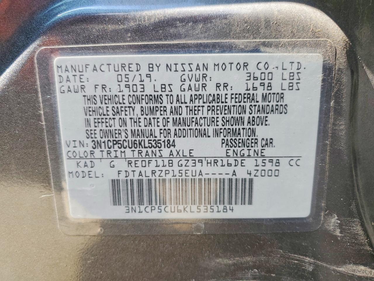 2019 Nissan Kicks S - zdjęcie 13