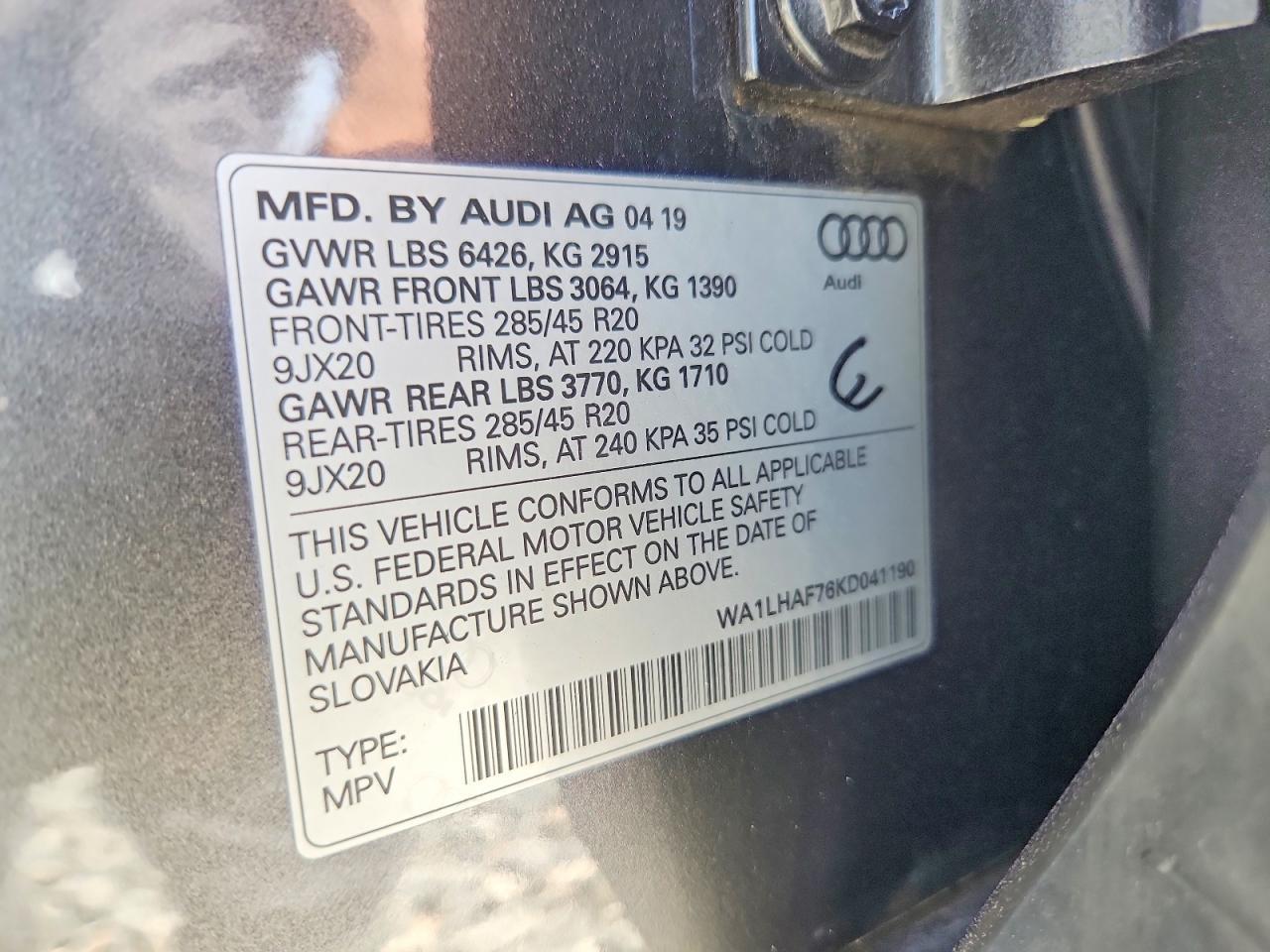 2019 Audi Q7 Premium Plus - zdjęcie 13